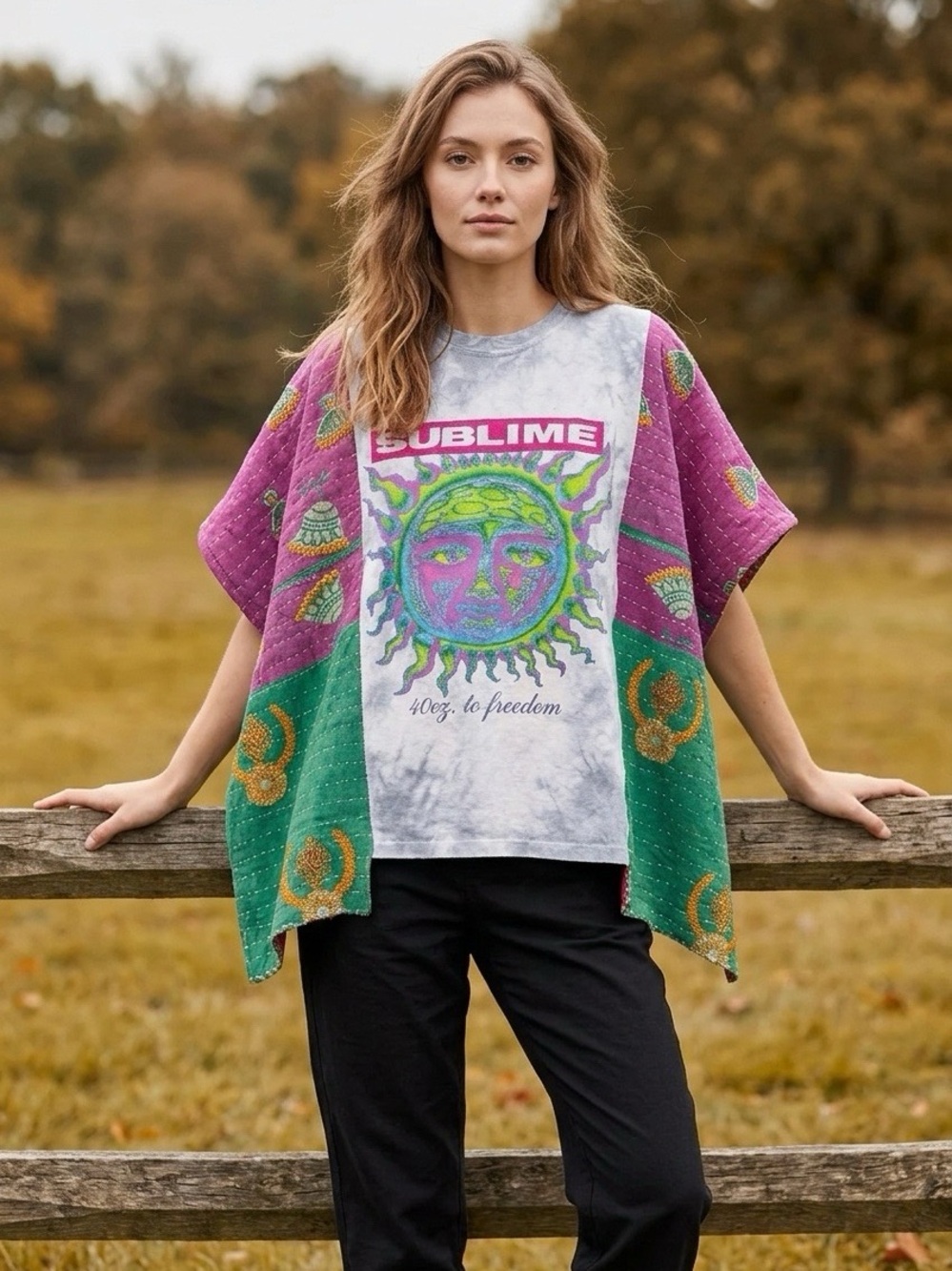 Handcrafted Upcycled Sublime Kantha Tunic NWT One Size